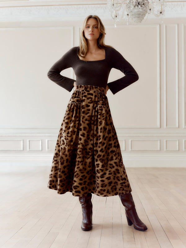 Gaucho Skirt (Leopard)