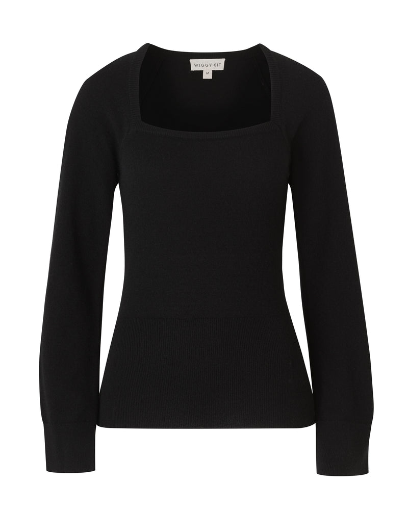 Square Neck Jumper (Black)