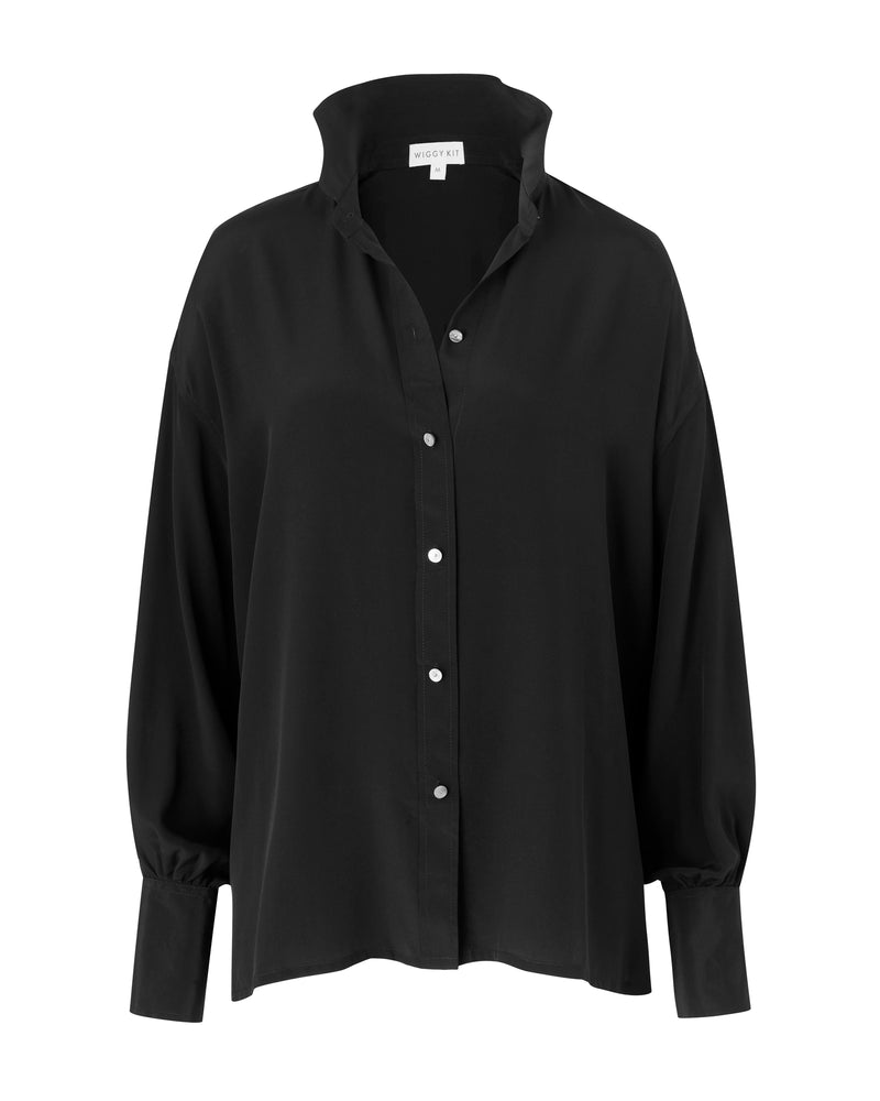 The Gallerist Shirt (Black Silk)